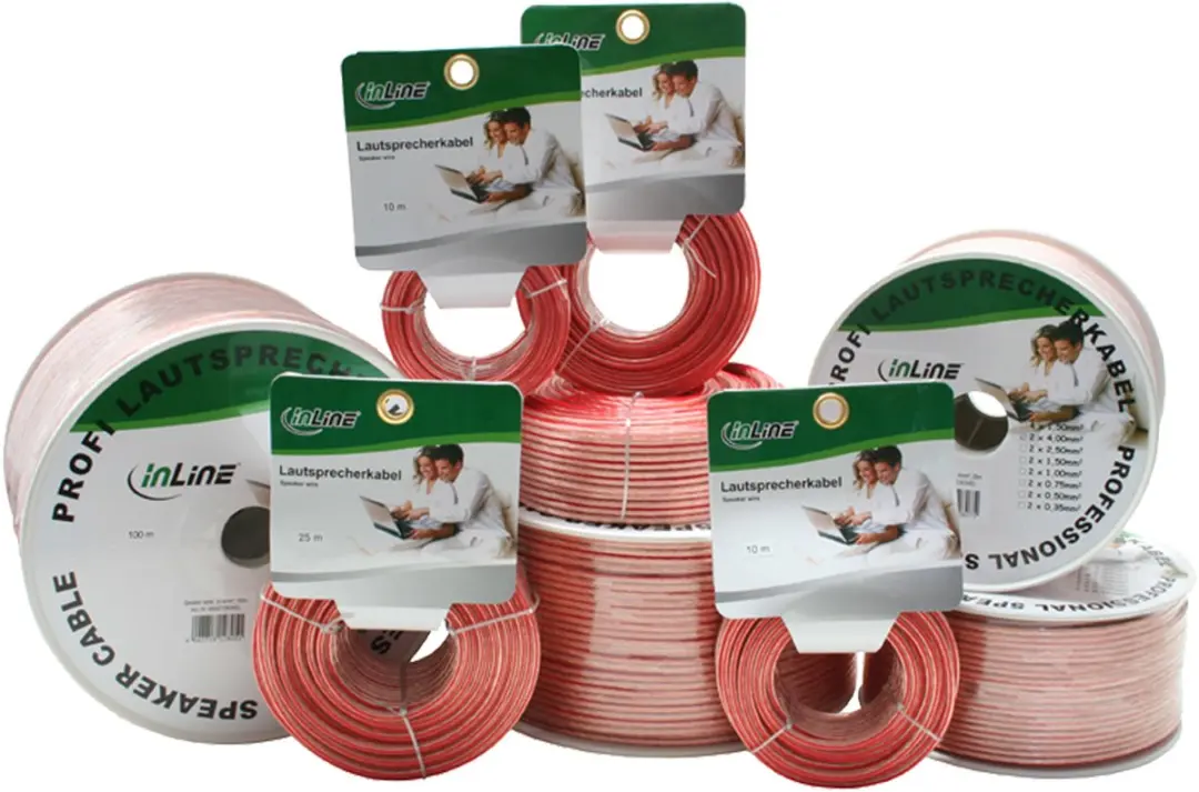 InLine Luidsprekerkabel CCA 2x2,5mm² - Transparant - 10m