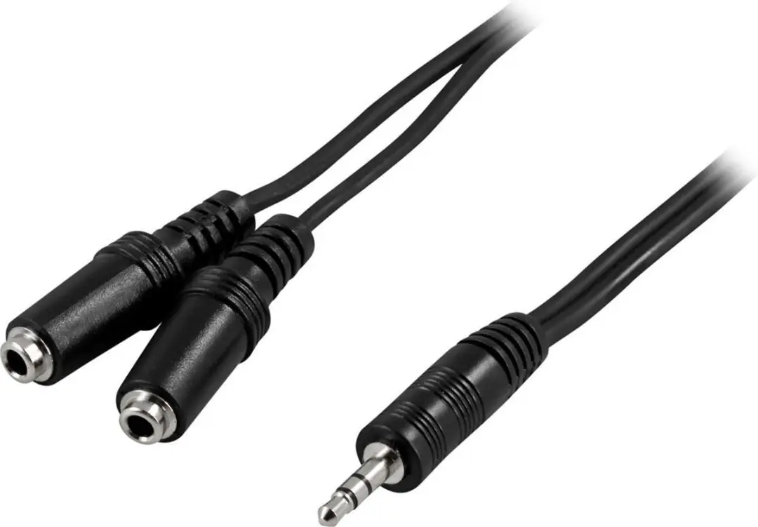 Deltaco MM-11 AUX Splitter Kabel