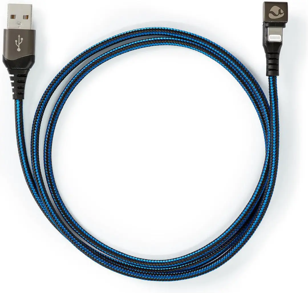Nedis USB 2.0 Lightning 8-Pins Kabel 12W 1m - Blauw/Zwart