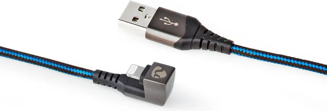 Nedis USB 2.0 Lightning 8-Pins Kabel 12W 1m - Blauw/Zwart