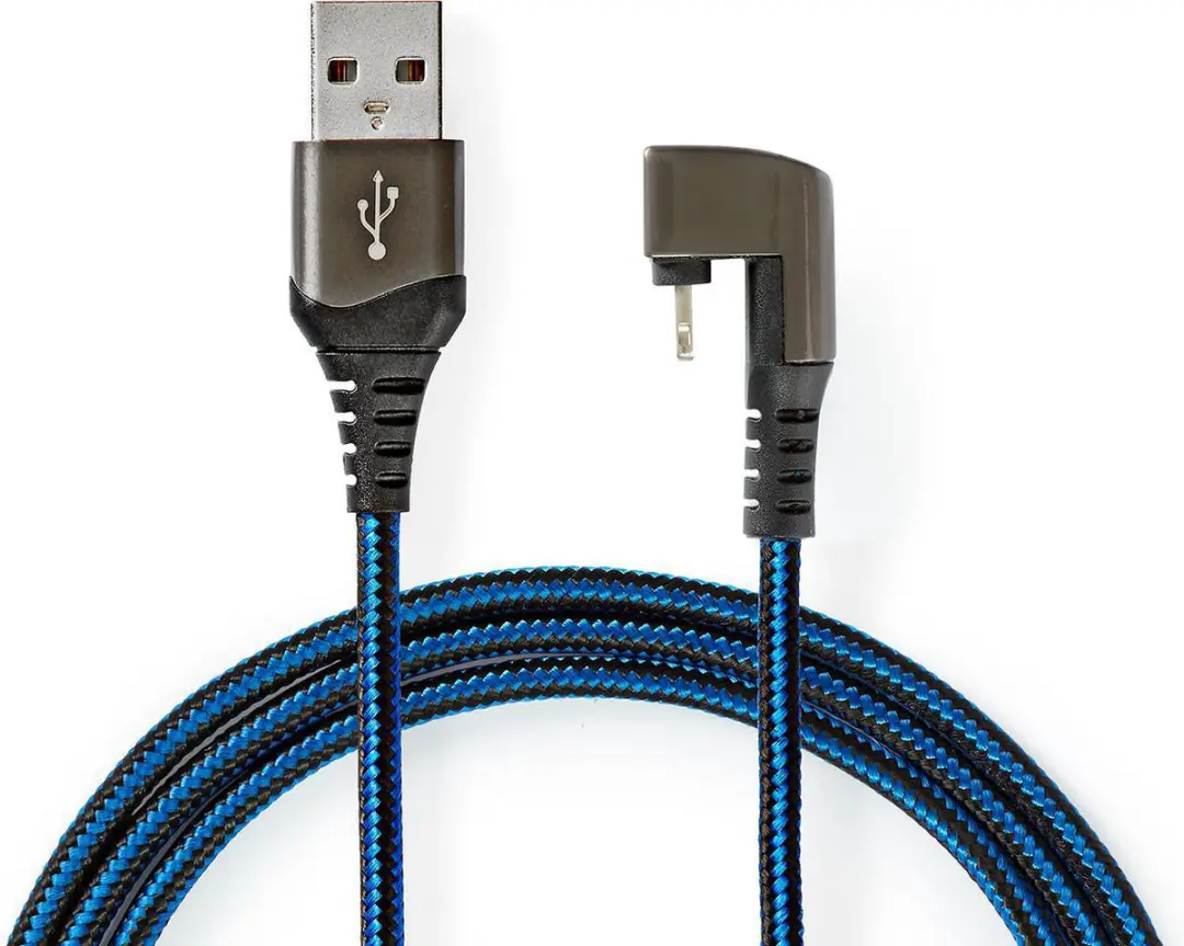 Nedis USB 2.0 Lightning 8-Pins Kabel 12W 1m - Blauw/Zwart