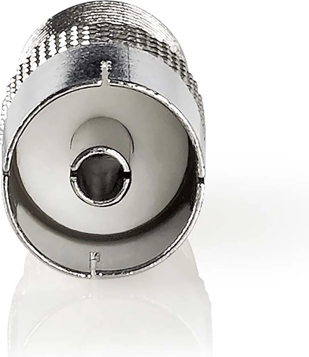 Nedis CSBW41955ME F-Female Coax Adapter 75 Ohm - Zilver