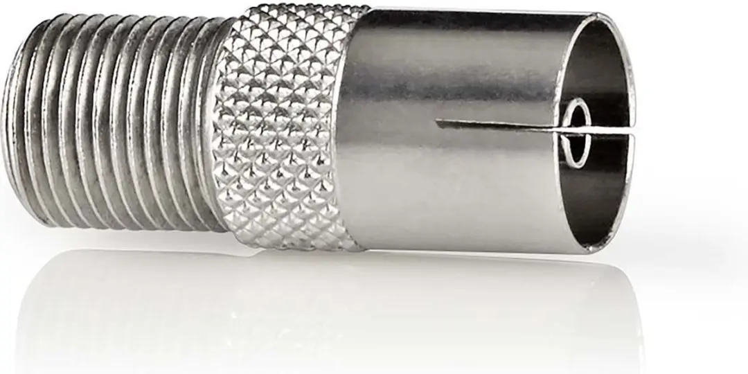 Nedis CSBW41955ME F-Female Coax Adapter 75 Ohm - Zilver