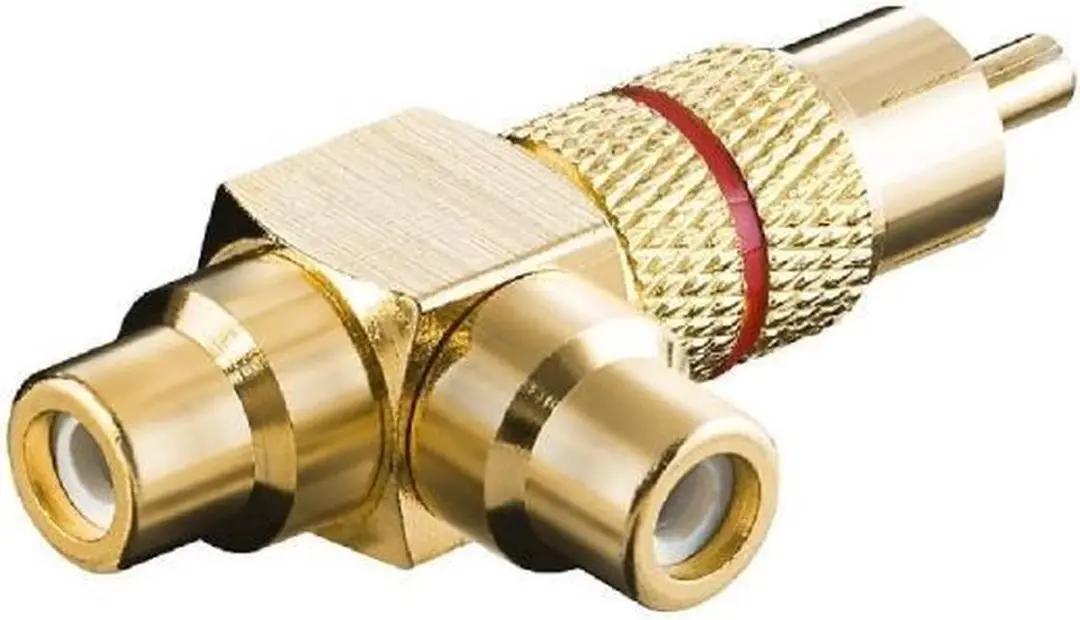 Goobay Tulp Audio Adapter Splitter - 10 Stuks - Rood/Goud