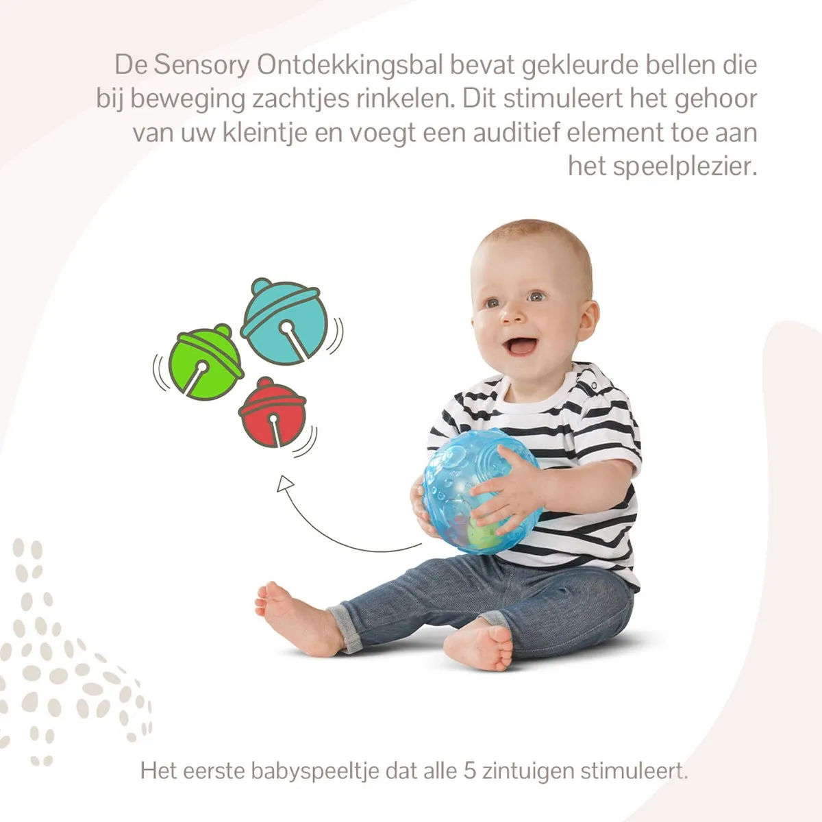 Sophie de Giraf Sensory Ball Blauw - Ø12cm