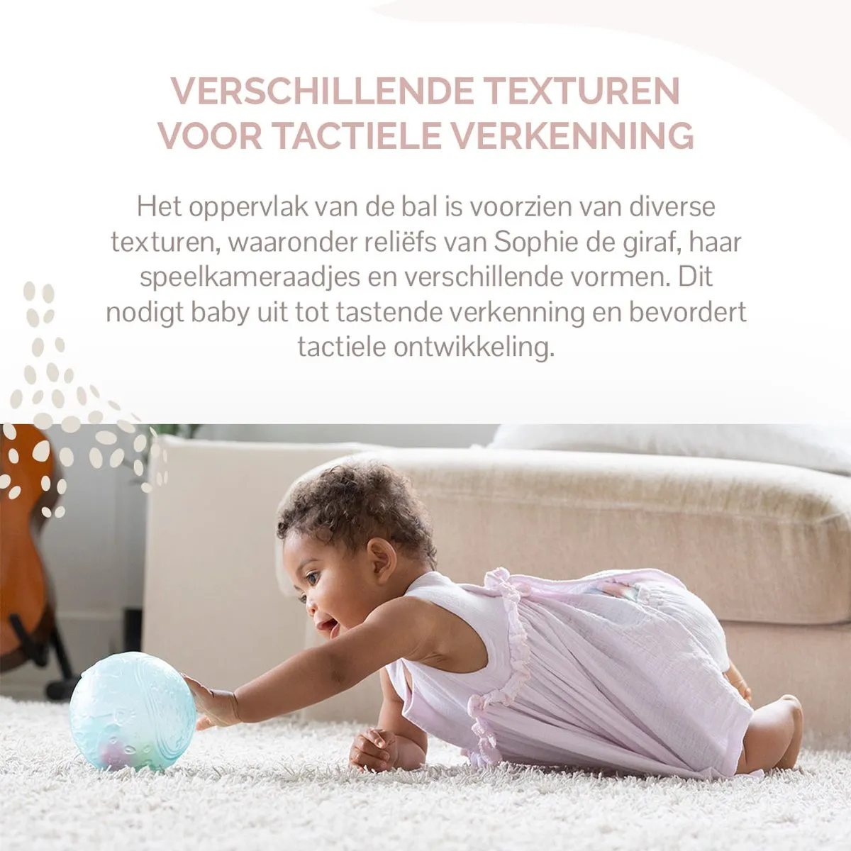 Sophie de Giraf Sensory Ball Blauw - Ø12cm