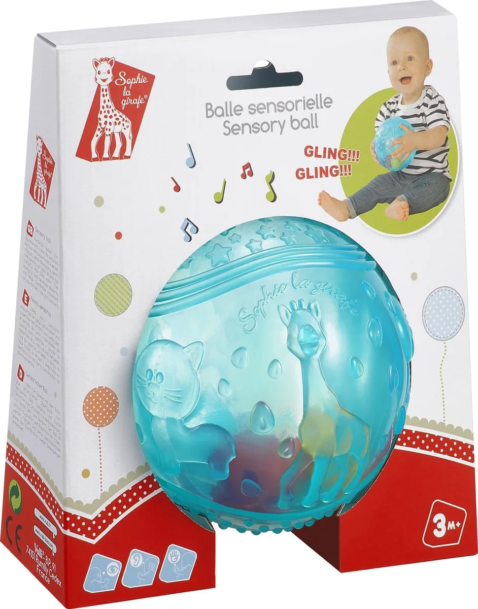 Sophie de Giraf Sensory Ball Blauw - Ø12cm