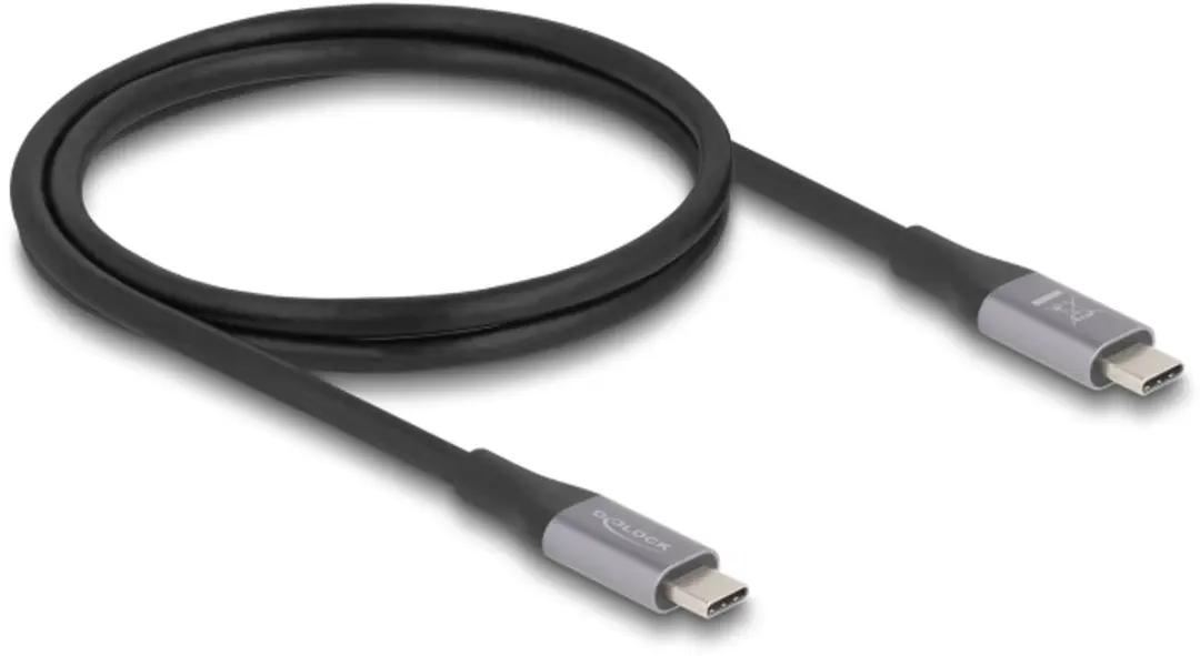 Delock USB4 USB-C Kabel 40Gbps PD240W 8K60Hz 1m - Zwart