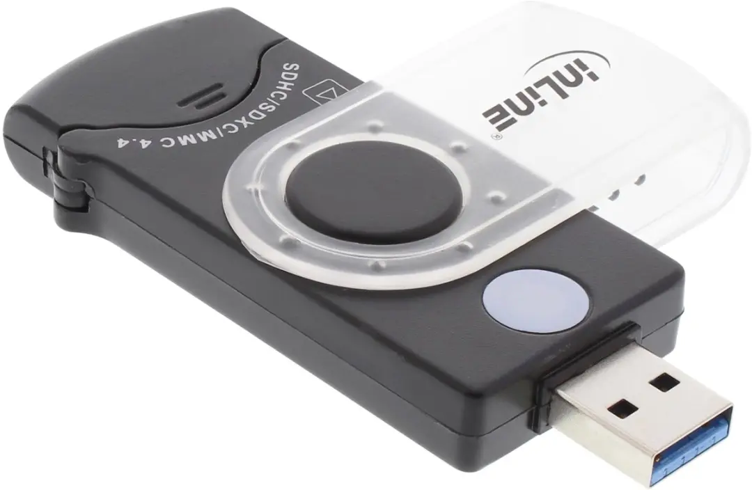InLine USB 3.0 Mobiele Kaartlezer 66773 - 2 Stations - SD/microSD