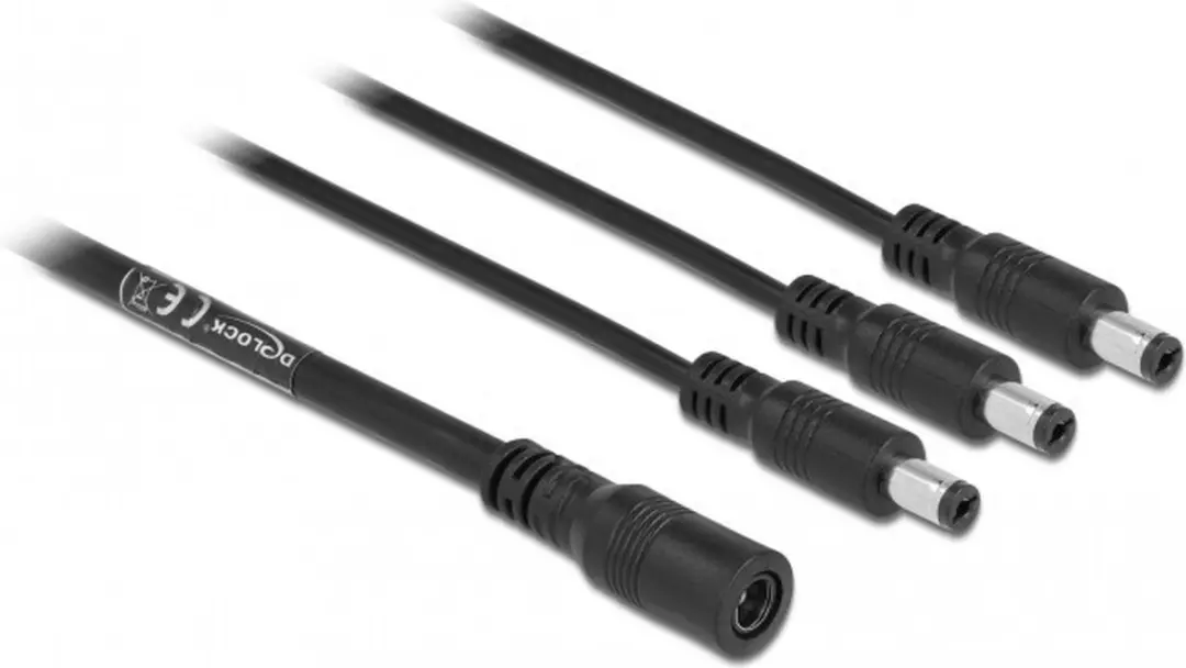Delock DC Splitter 1 naar 3 5,5x2,1mm - 24V/5A - 0,5m