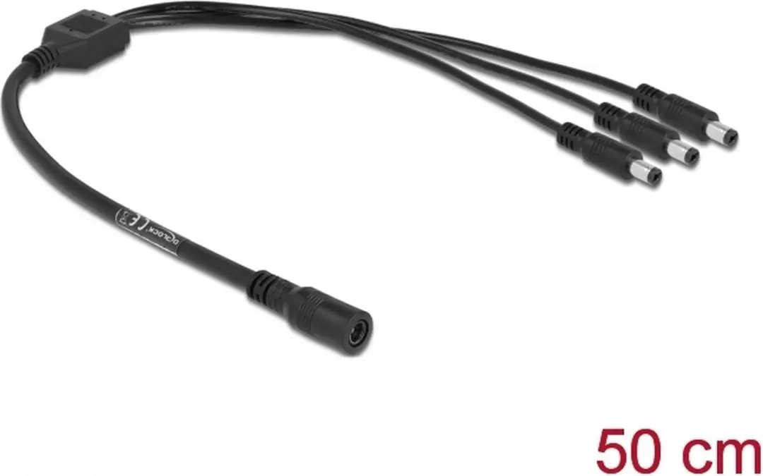 Delock DC Splitter 1 naar 3 5,5x2,1mm - 24V/5A - 0,5m