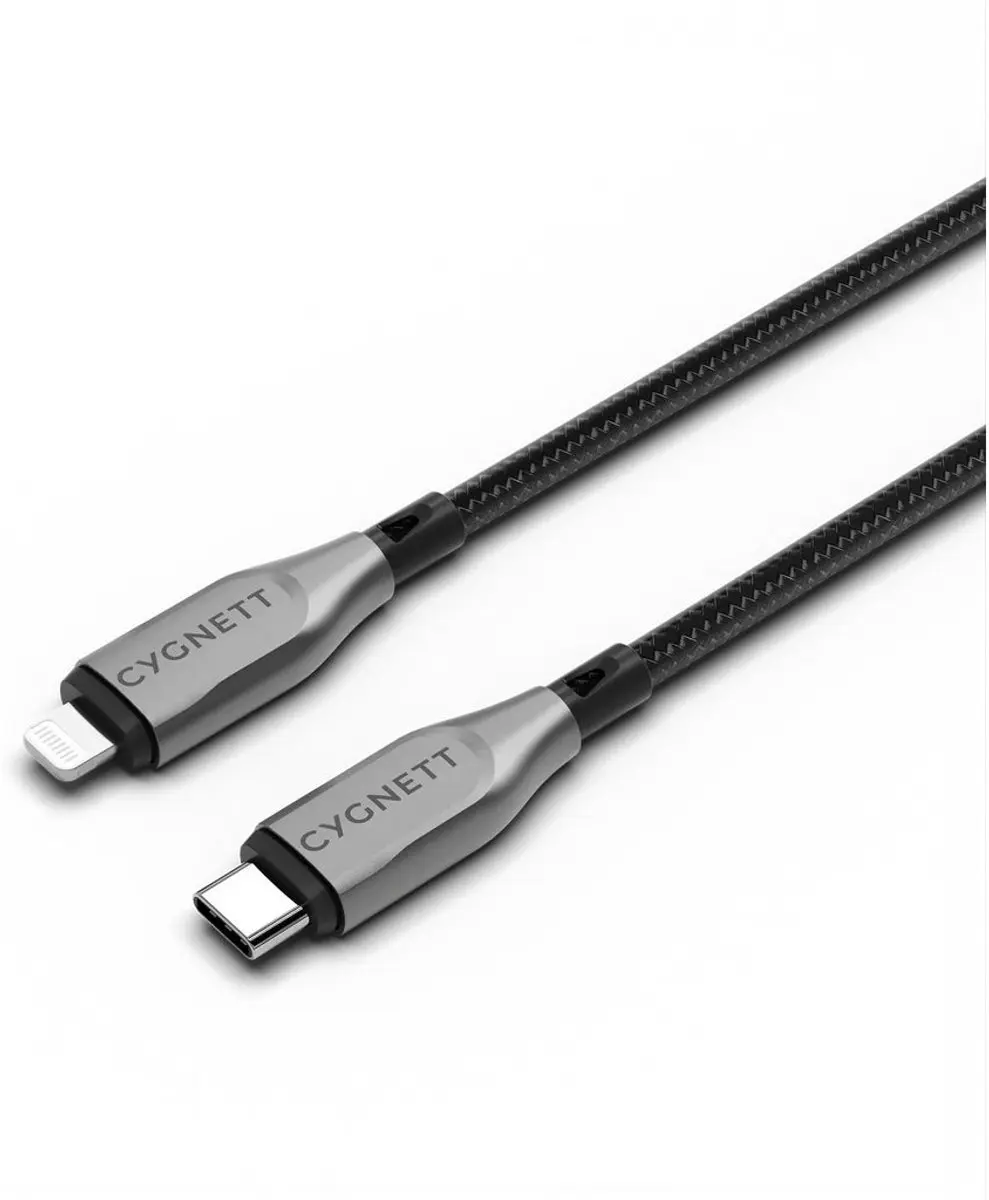 Cygnett USB-C naar Apple Lightning Kabel CY4667PCCCL - 1m - Zwart