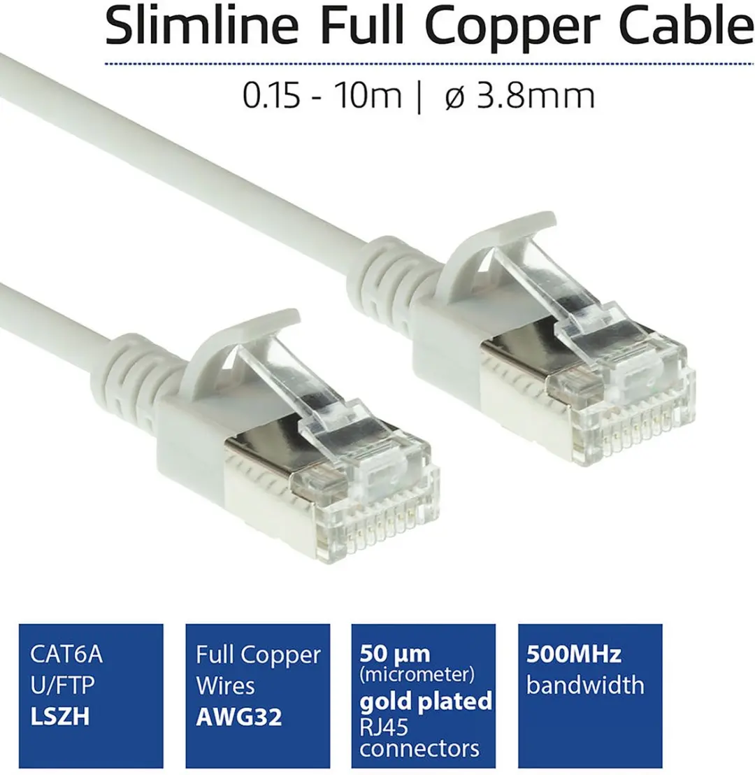 ACT DC7003 Patchkabel CAT6A 3m - Grijs