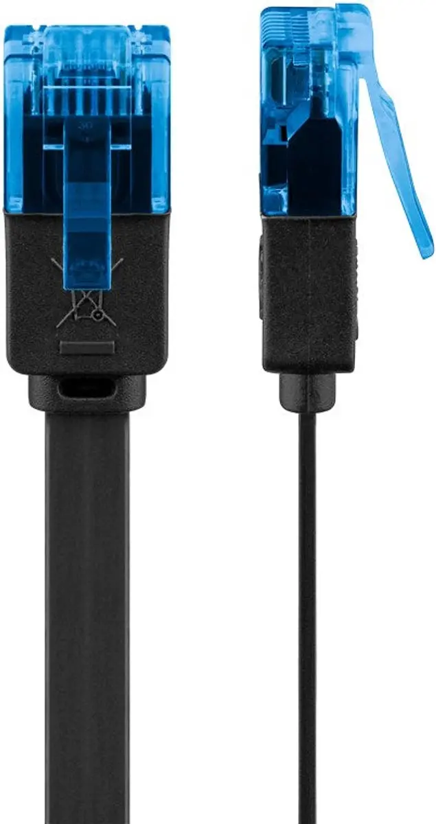 Goobay CAT6A Netwerkkabel RJ45 - 0,5m - Blauw/Wit