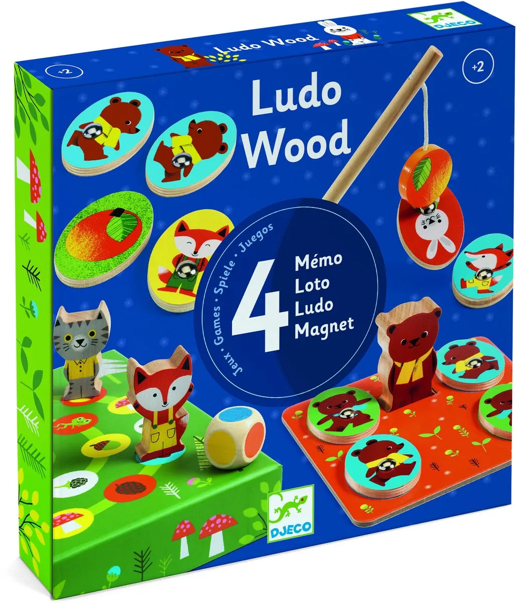 Djeco Ludo Wood DJ01628 Gezelschapsspel
