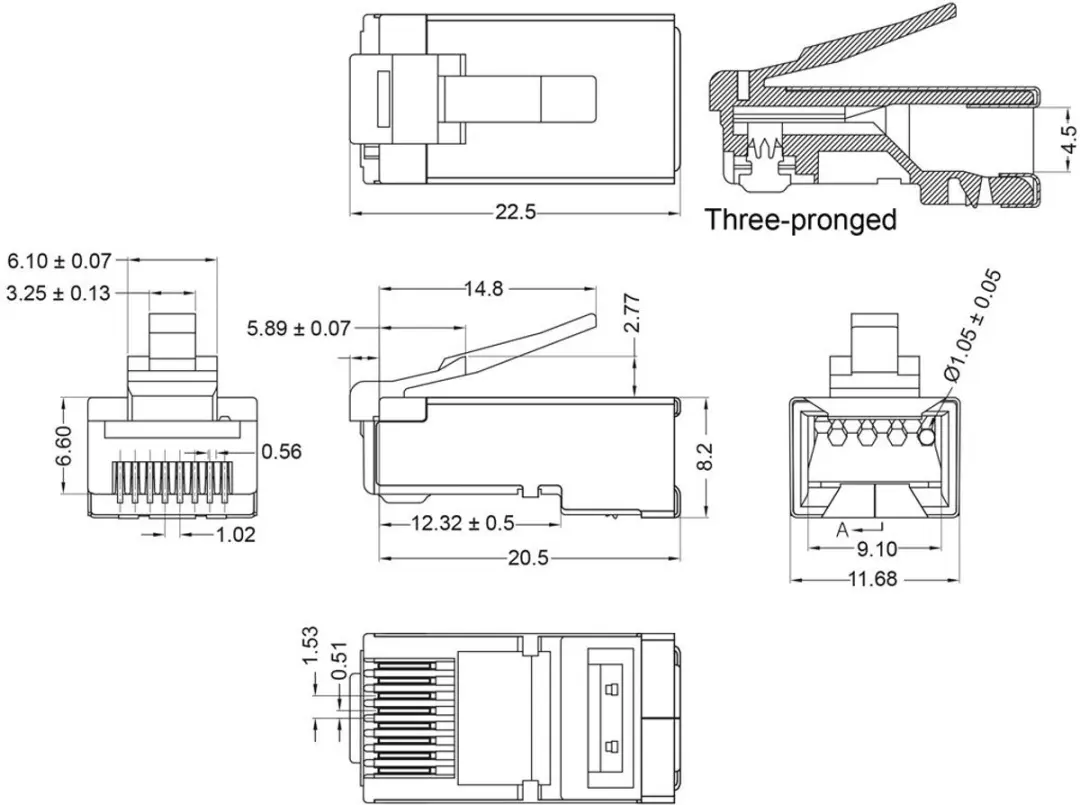 Goobay CAT 6 STP RJ45 Afgeschermde Stekker - 10 Stuks