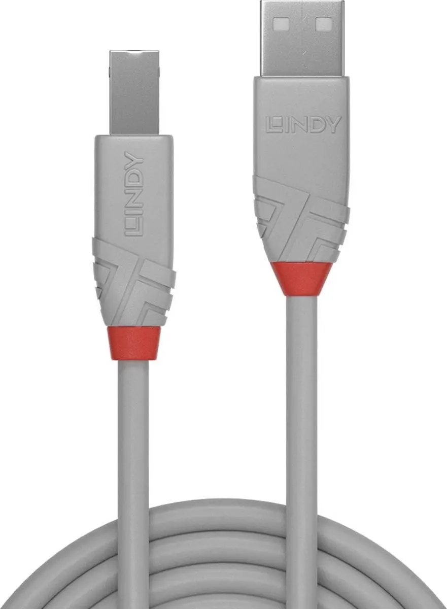 Lindy USB 2.0 AM/MB M-Kabel 1m - Transparant