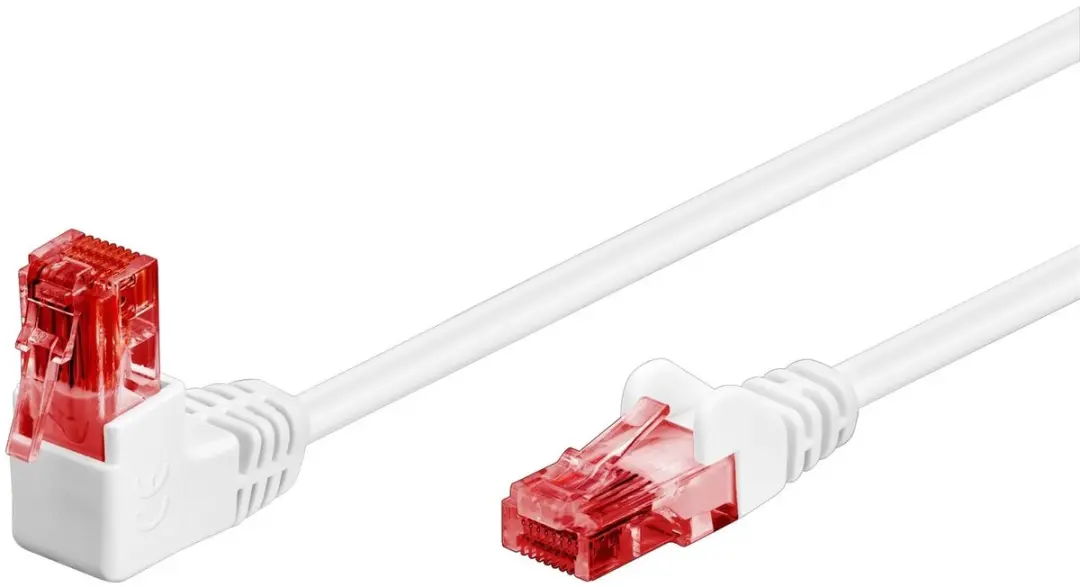 CAT 6 Patchkabel 10M 90° Haaks Wit