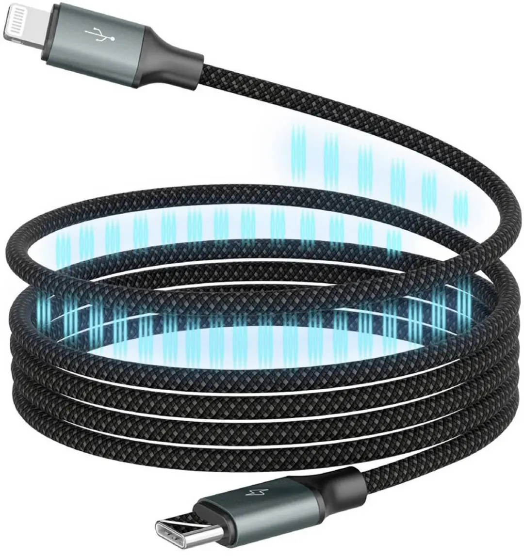 Ansmann USB-kabel Lightning naar USB-C 120cm - Zwart