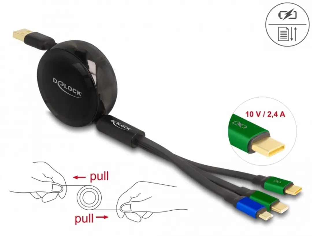 Delock USB 3.1 Retractable Kabel