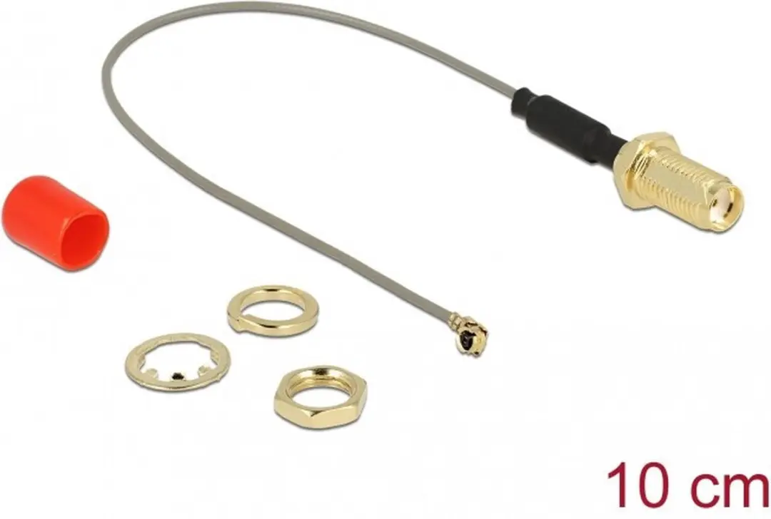 Delock MHF I SMA Kabel - 0,10m - 50 Ohm - Grijs