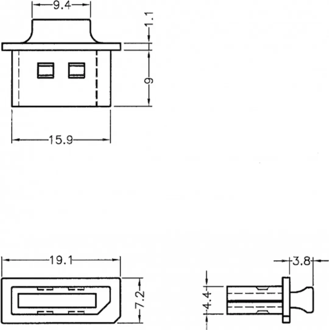 Delock DisplayPort Vrouwelijk Stofkapjes - 10 Stuks Transparant