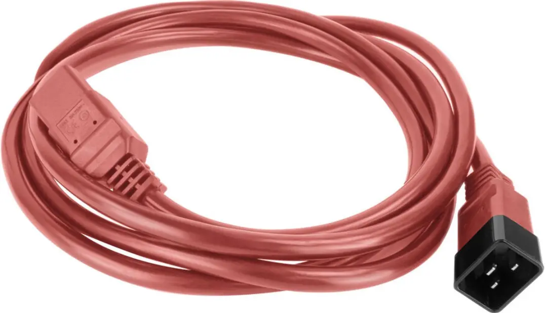 ACT Netsnoer C20-C21 IEC60320 Rood 2,5m AK5363