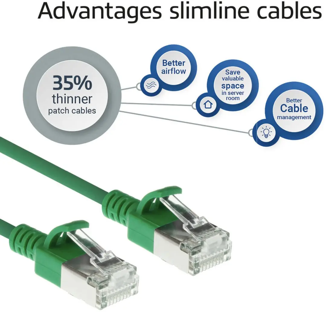 ACT DB7702 Groene CAT6A Patchkabel 2m - S/FTP LSZH Snagless