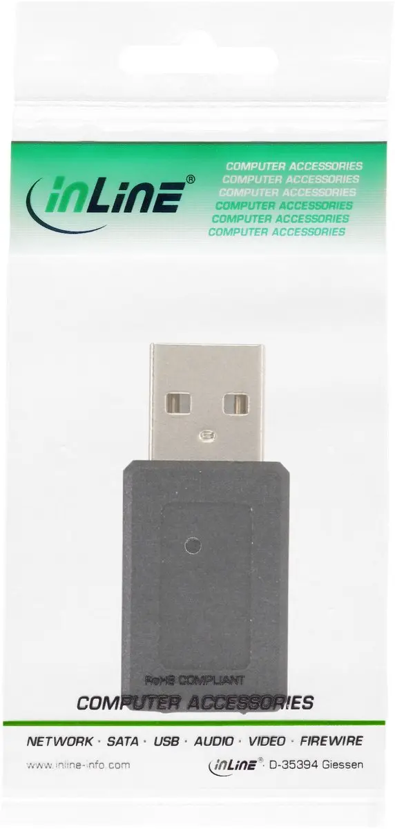 InLine USB Mini B naar USB-A Adapter USB2.0 - Zwart