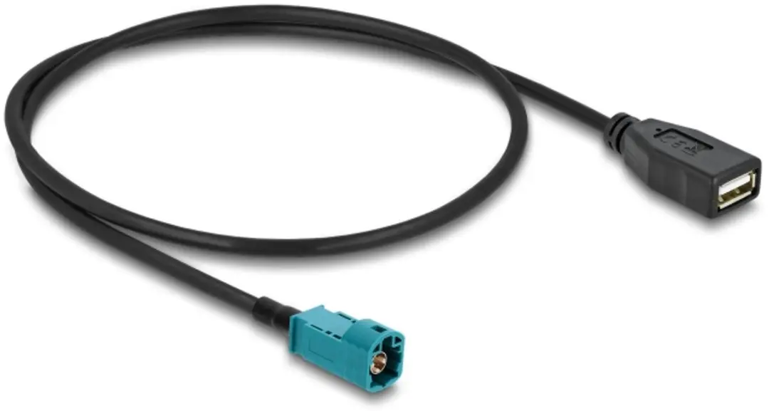 Delock HSD Z naar USB 2.0 Type-A Kabel 0,5m - Zwart/Blauw