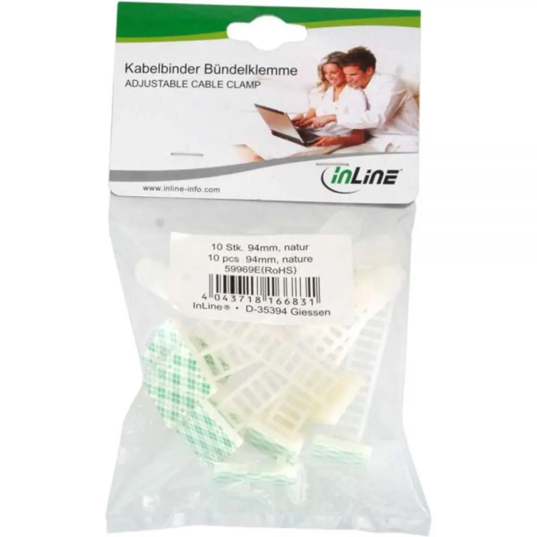 InLine Kabelbinder 94mm - 10 Stuks Wit