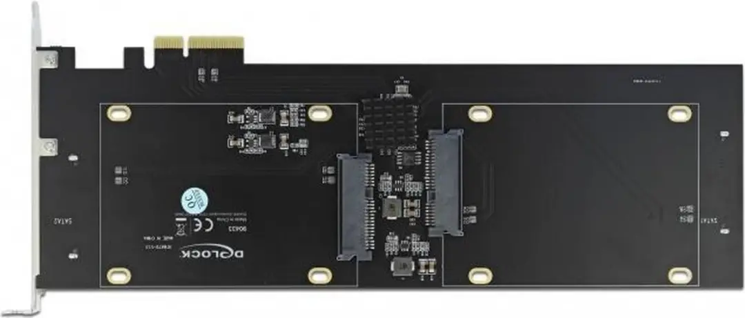 Delock PCIe x2 Kaart 4x SATA HDD/SSD - RAID - Zwart