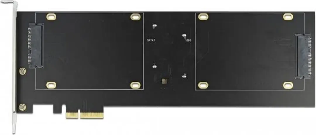 Delock PCIe x2 Kaart 4x SATA HDD/SSD - RAID - Zwart