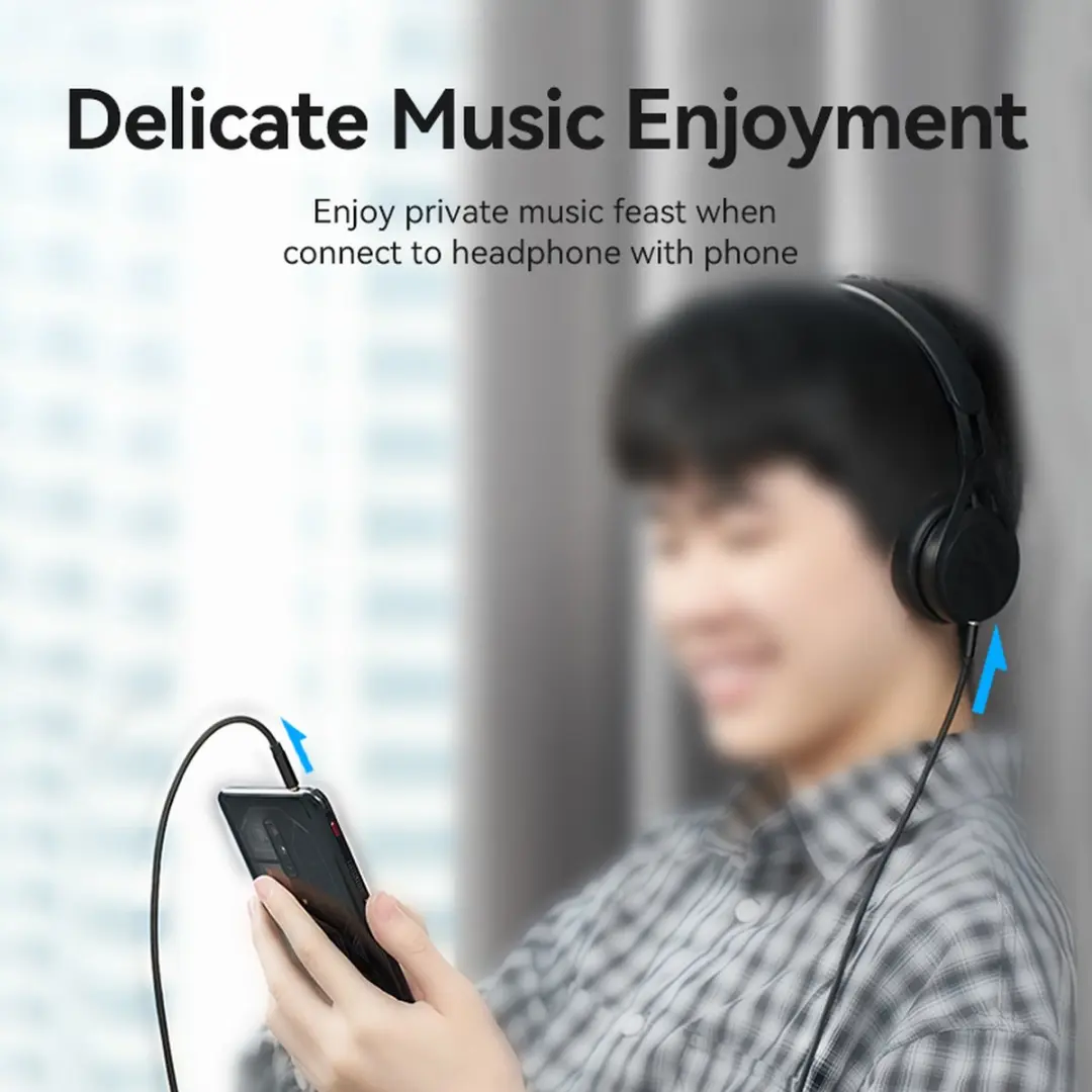 Vention BAXBD Audiokabel 3,5mm - 0,5m - Zwart