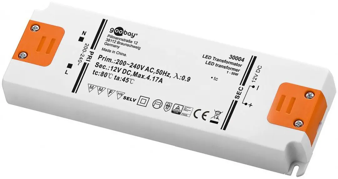 Goobay LED-Trafo 12V 50W - Wit