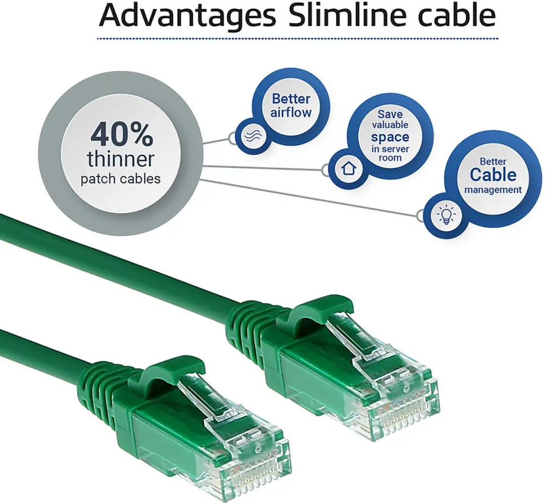 ACT DC9700 Groene CAT6 Patchkabel 0.5m - Snagless