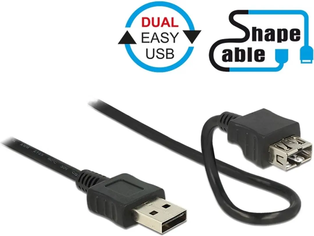 Delock USB2.0 Verlengkabel 0,5m