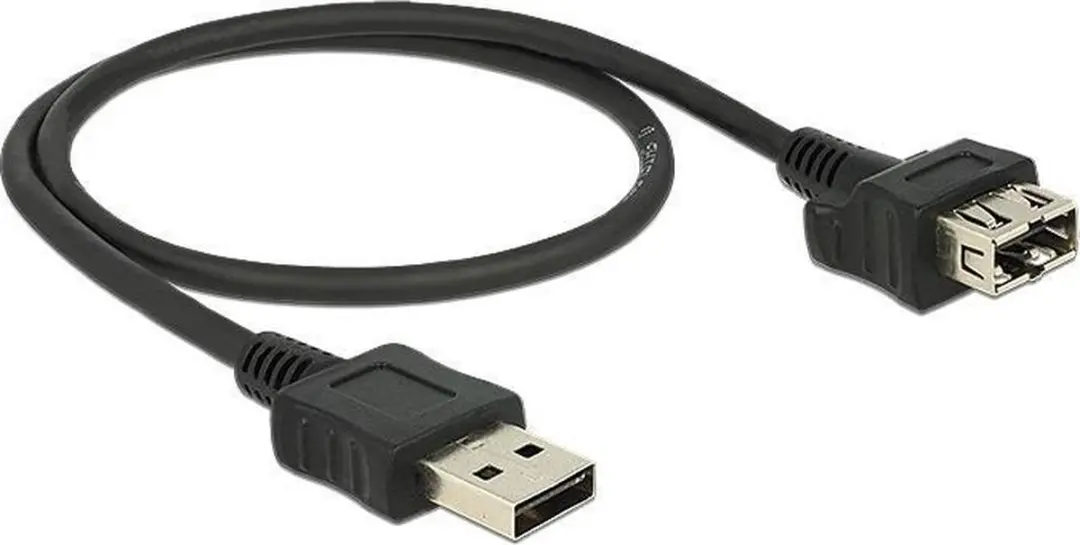 Delock USB2.0 Verlengkabel 0,5m - 0,5A - Zwart