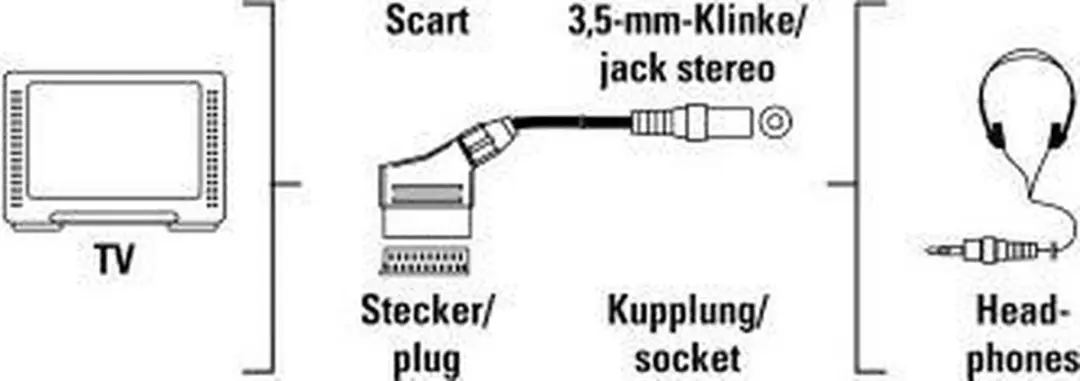 Hama 00122244 SCART Tussenstuk 3,5mm - Zwart
