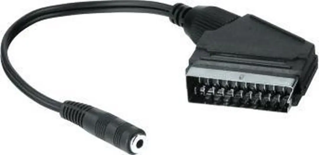 Hama 00122244 tussenstuk voor kabels SCART(21-pin) 3,5 mm Zwart