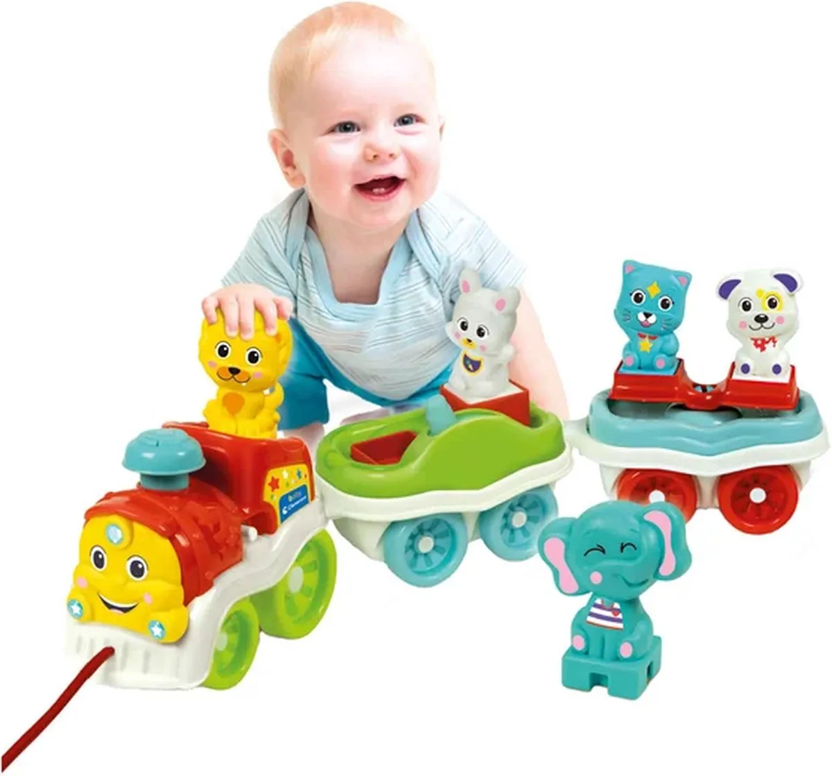 Clementoni 3-in-1 Dierentrein - 5 Dieren - Multicolor - afbeelding 6 van 6