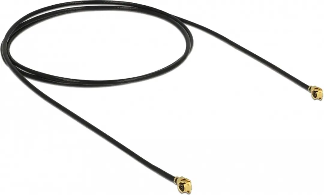 Delock MHF I (v) Kabel Micro Coax 50 Ohm - 0,50m - Zwart