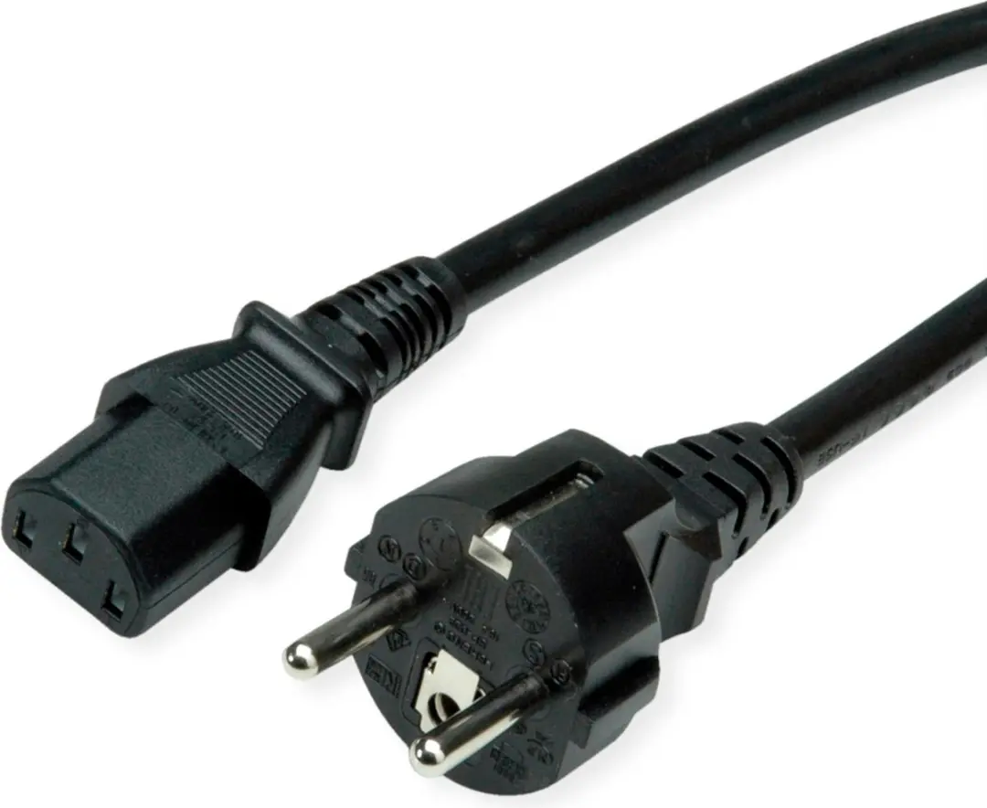 Value IEC-Female Stroomkabel 0,6m - Zwart
