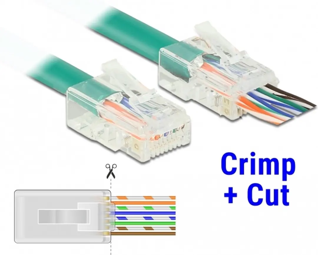 Delock RJ45 Cat.6 Crimp+Cut Plug - 20 Stuks Transparant