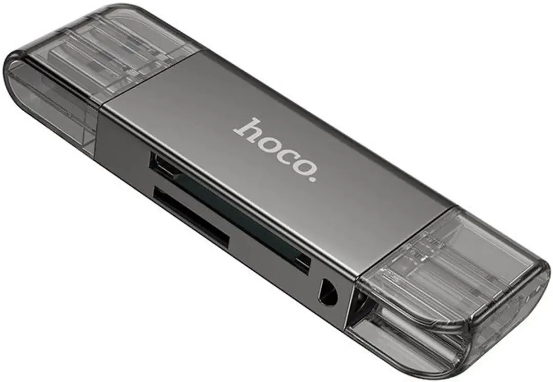 Hoco HB39 USB-C 3.0 Kaartlezer - Grijs