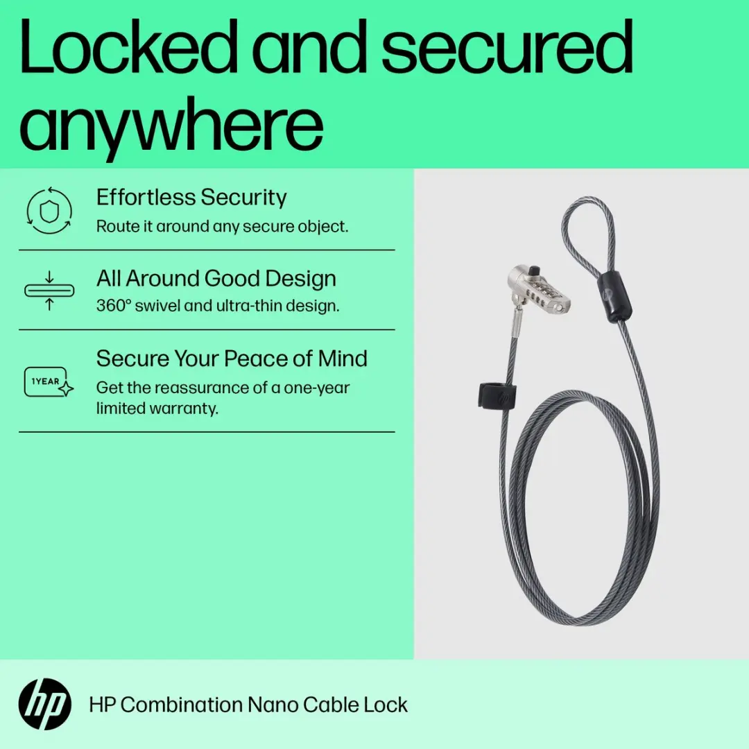 HP Laptopslot Cijferslot 1.83 m Nano Combination Lock