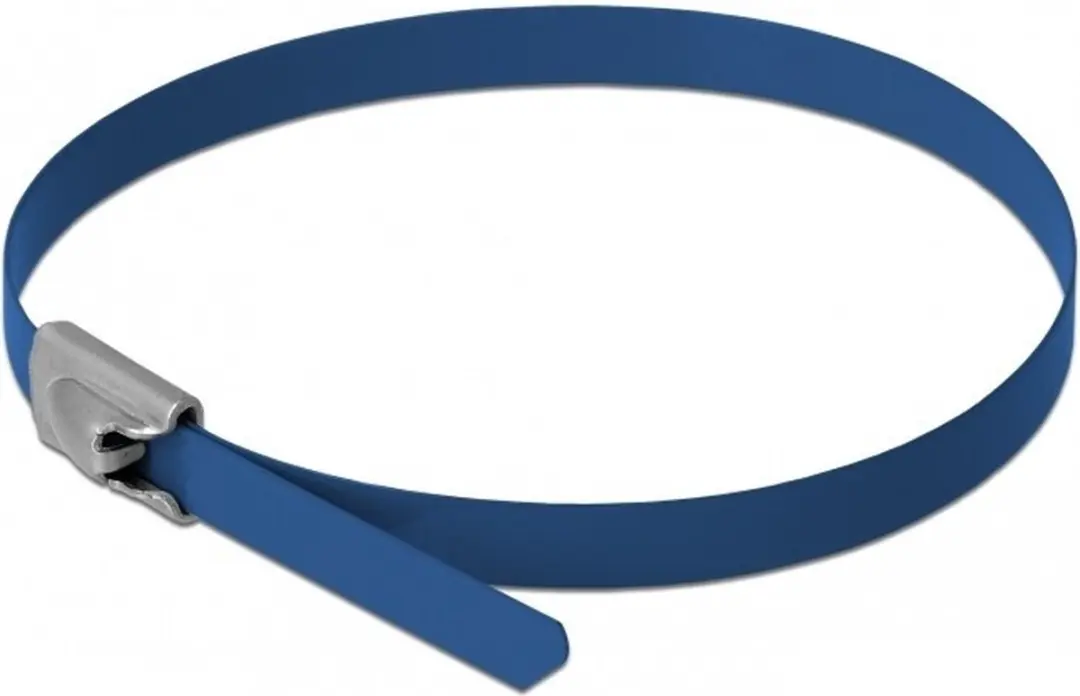 Delock Roestvrijstalen Kabelbinders 200x4.6mm - Blauw - 10 Stuks