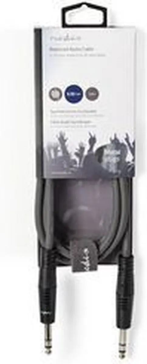 Nedis Stereo-Audiokabel 6,35mm Male - 1,50m - Donkergrijs