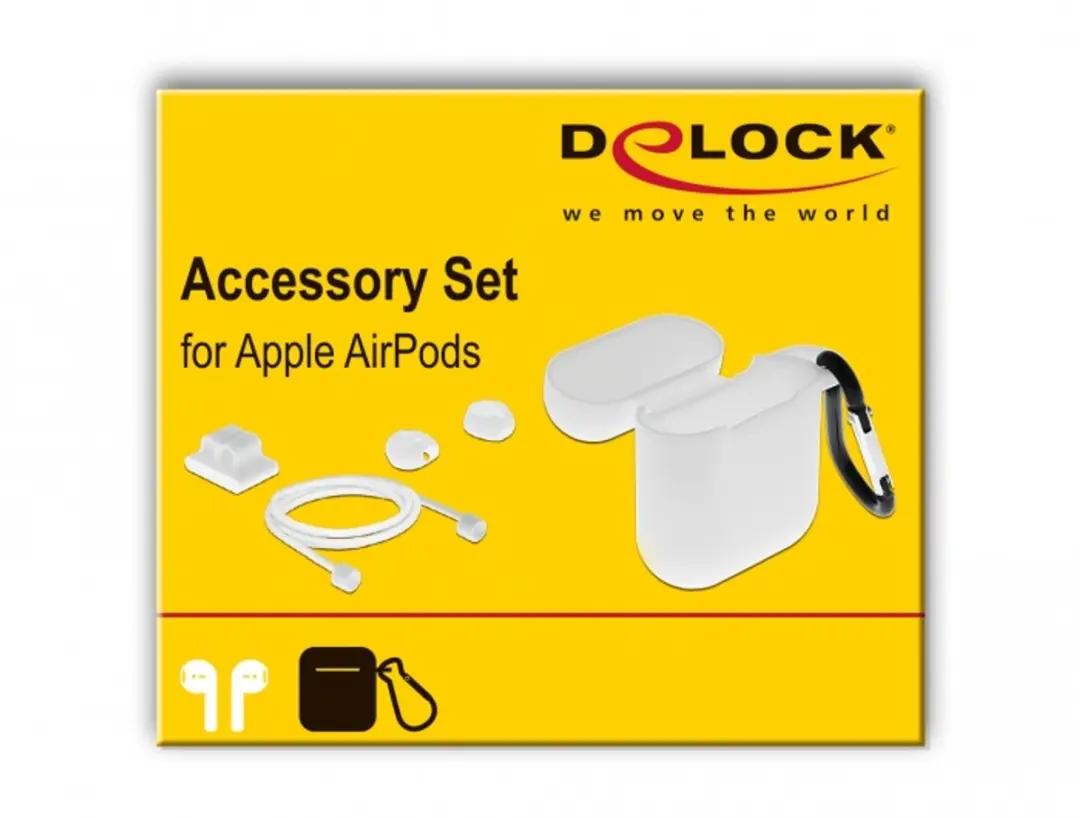 Delock Apple AirPods Accessory Set - 5 Stuks Wit