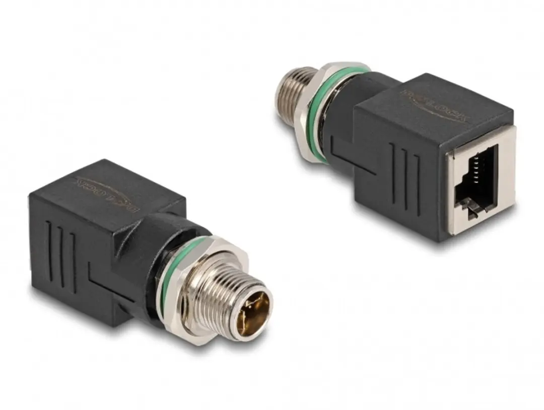 Delock M12 8-pins X-gecodeerd Industriële Netwerkadapter CAT6a